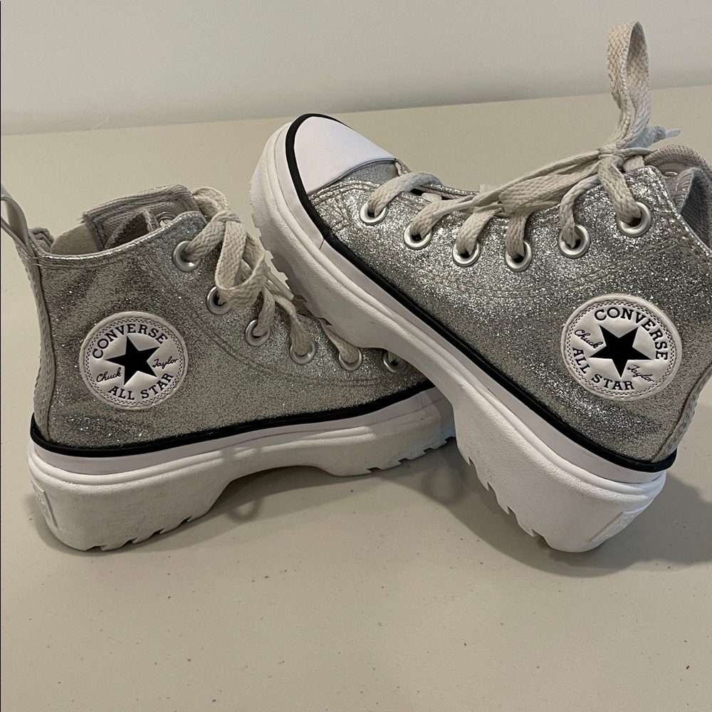 Converse Chuck Taylor All Star Lugged Lift Platform High Glitter Toddler Girls